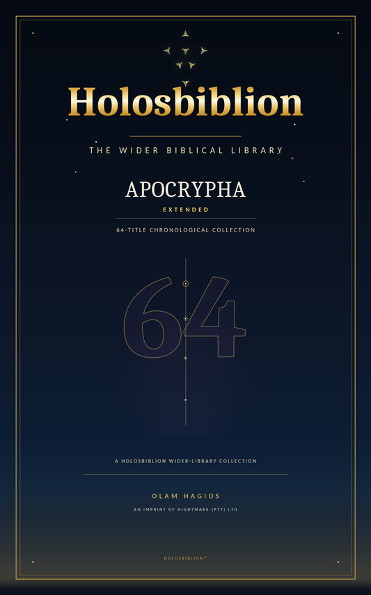 Holosbiblion Apocrypha — Extended — 64-Title Chronological EPUB cover